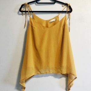 Summer flowy yellow top
